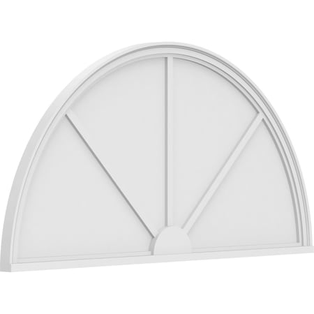 Ekena Millwork Half Round 3 Spoke Architectural Grade PVC Pediment, 58"W x 29"H x 2"P PEDPS058X290HRO03